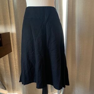 Black linen skirt